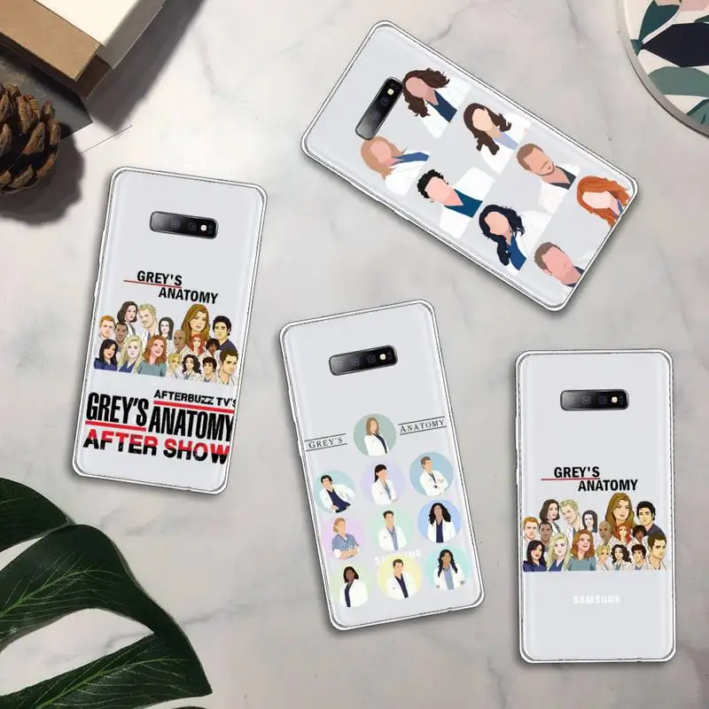 

greys anatomy Phone Case Transparent For Samsung Galaxy A71 A21s S8 S9 S10 plus note 20 ultra