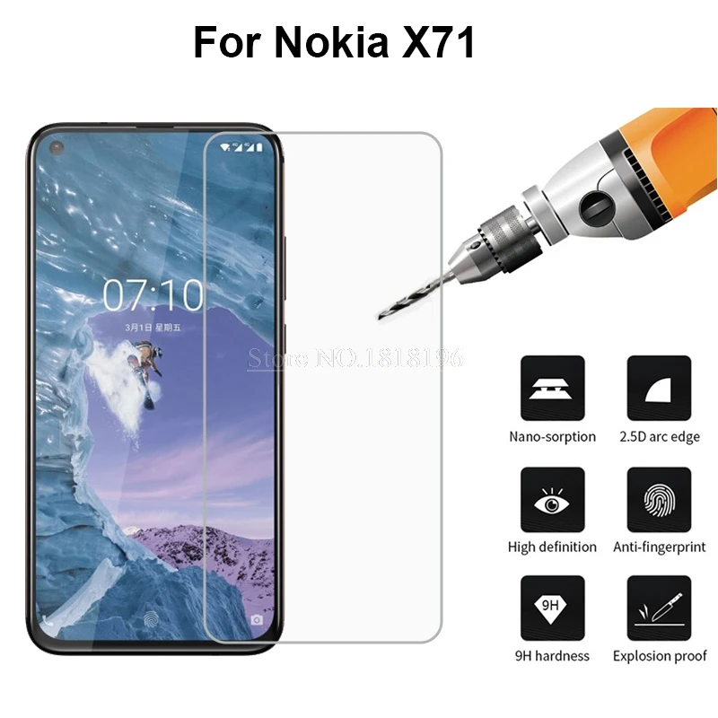 

Защитное стекло, закаленное стекло 2.5D 9H для Nokia X71 6,39
