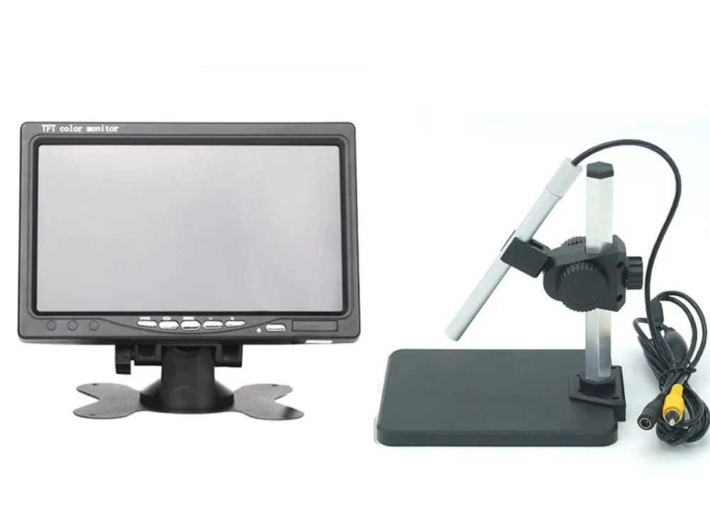 

7 Inch 1-600X AV Microscope LED illumination Handheld Endoscope Camera