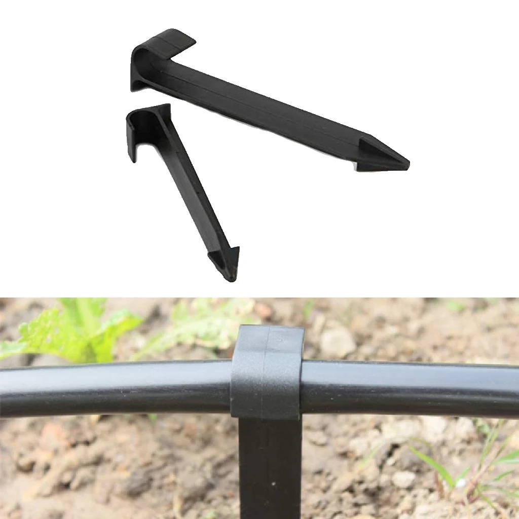 

10Pcs C Type Garden Hose Support Stake Hook Fixed Stem for 20mm 16mm Irrigation Tube Holders PE Tubing Supporter Watering Kits