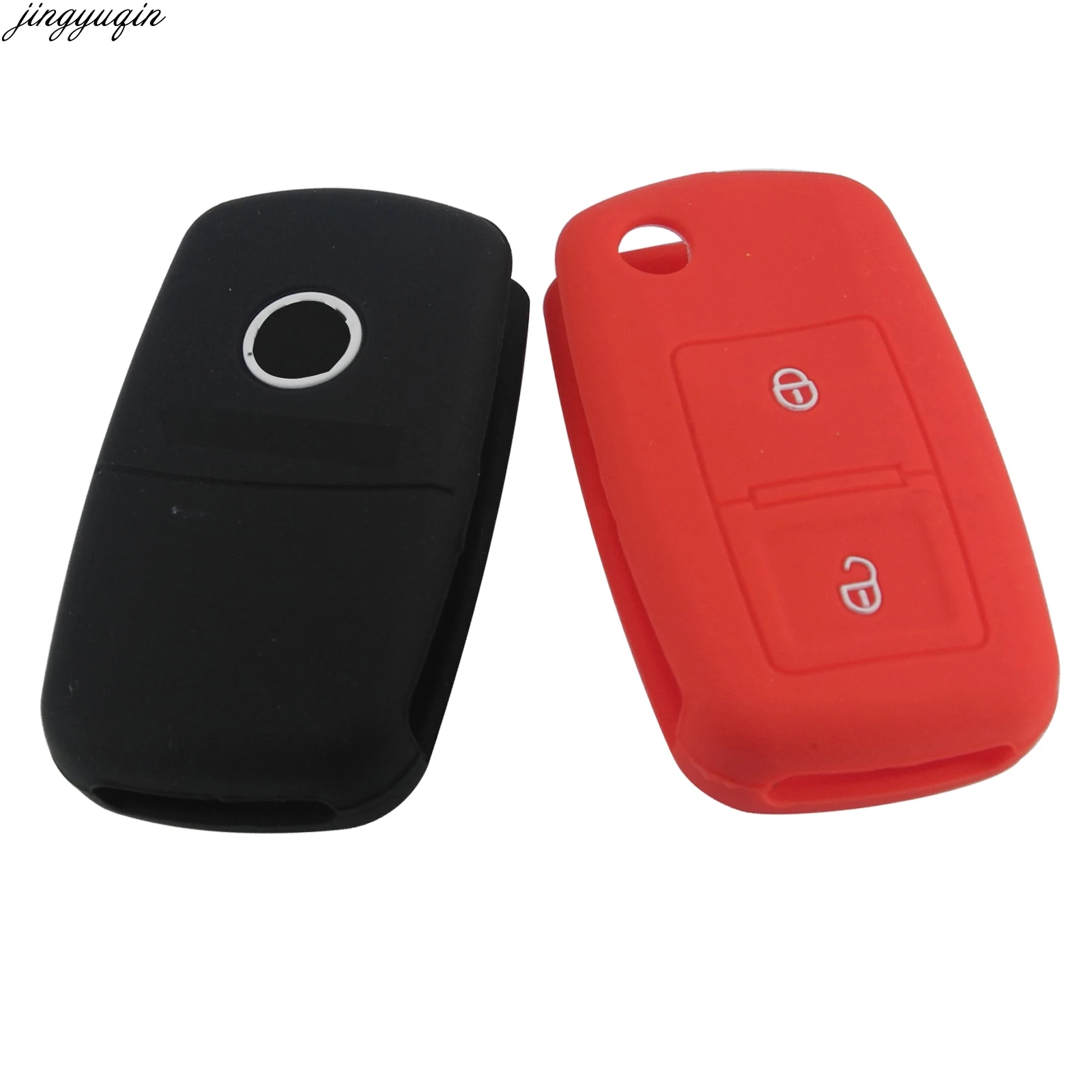 30 шт. 2 кнопки силиконовый флип-чехол для ключей автомобиля VW Volkswagen Amarok Polo Golf 5 6 7 MK4