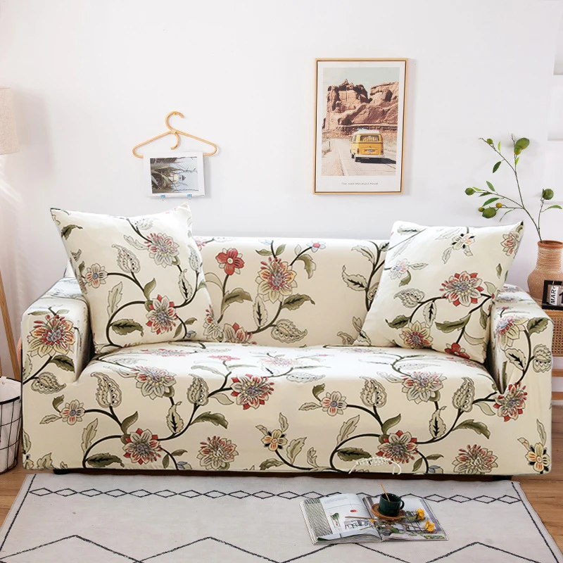 

Floral Printing Stretch Elastic sofa cover sofa towel Slip-resistant sofa covers for living room fully-wrapped anti-dust