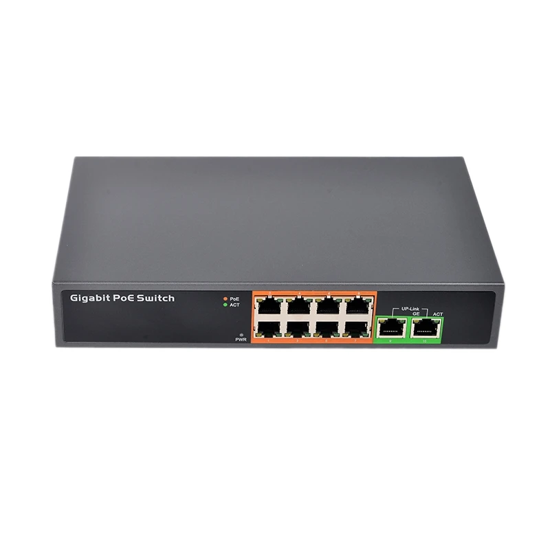 

Сетевой Ethernet-коммутатор PSE1008G, 8 + 2 Гб, 150 Вт, IEEE802.3Af/At Poe, сетевой коммутатор (вилка стандарта США)