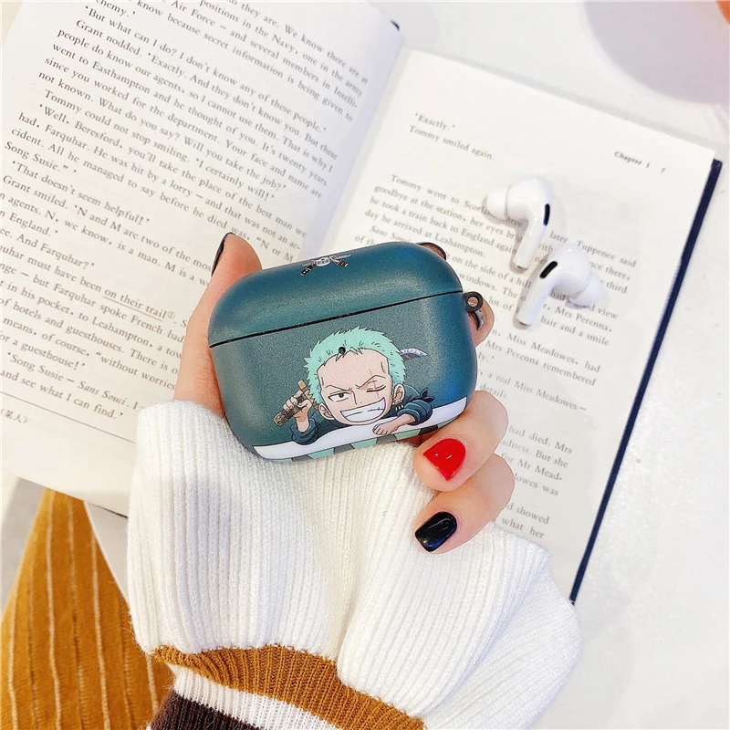 Мультфильм one piece Луффи Зоро ace чехол Bluetooth беспроводной Чехол для гарнитуры для Apple Airpods pro 3 2 модные милые наушники мягкий чехол