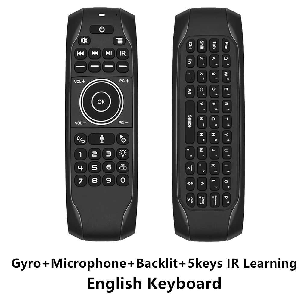 

Русская мини-клавиатура G7V с подсветкой, функция голосового поиска, встроенный гироскоп, ИК-обучение, 2,4G, беспроводной пульт дистанционного ...