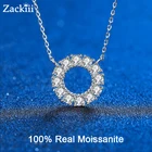 100% ожерелье с муассанитом карат VVS1 превосходная огранка круглой формы бриллиант ожерелье для женщин обещание подарок Свадебные ювелирные изделия