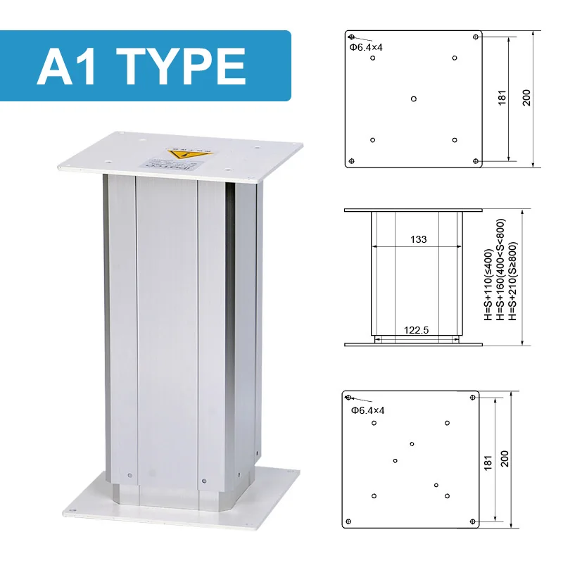 Одиночная электрическая подъемная колонна алюминиевый подъемный стол стул