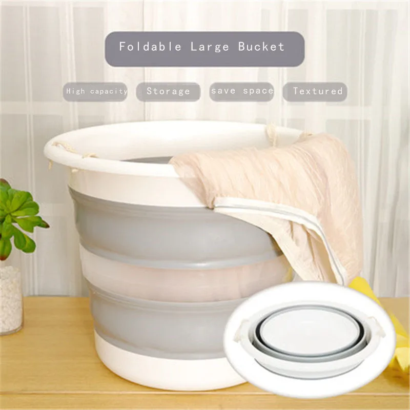 Большая емкость 30л Силиконовое Ведро складное ведро с ручкой на открытом воздухе