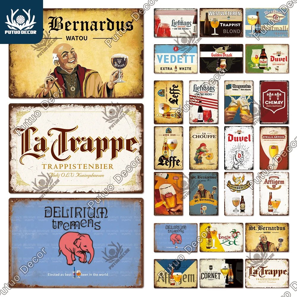 Декоративный пивной БРЭНД Putuo, винтажный жестяной знак, металлический знак, Настенный декор для паба, кухни, бара, мужская пещера, украшение для клуба