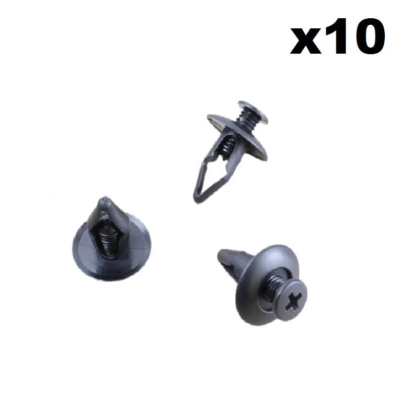 

PUSH TYPE INNER FENDER RETAINER CLIPS FOR KIA MAZDA x10 Black