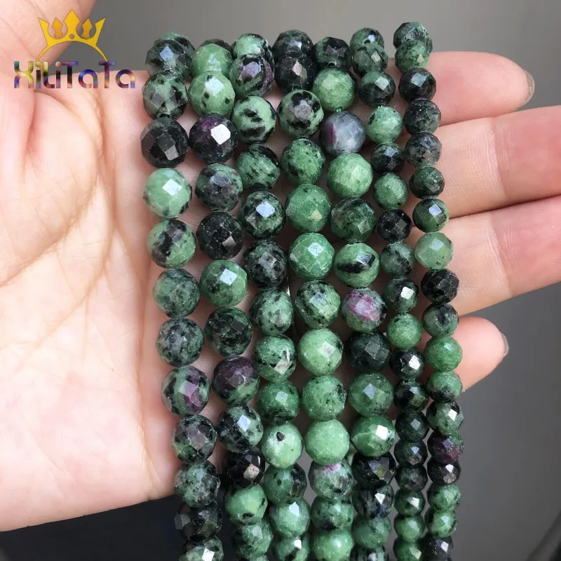 Круглые граненые бусины для бижутерии Аксессуары браслета 15 дюймов 6/8/10