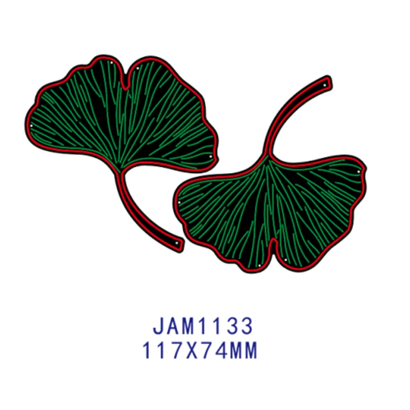 Форма для ножей в форме листьев гинкго металлическая резки набор серебряной