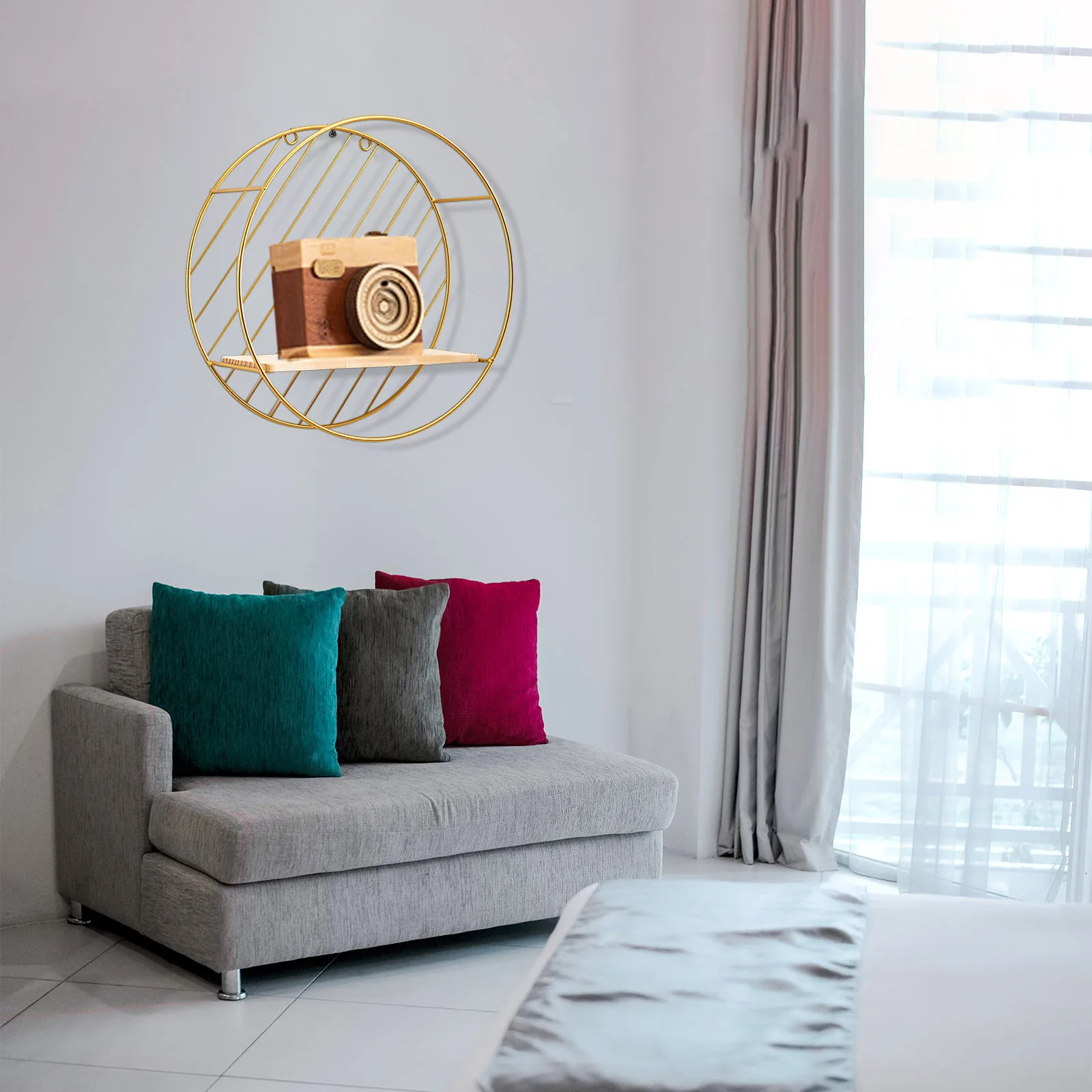 

Bedroom Room Wall Creative Wrought Iron Mural Wall Decoration Display Stand decoracin de habitacin