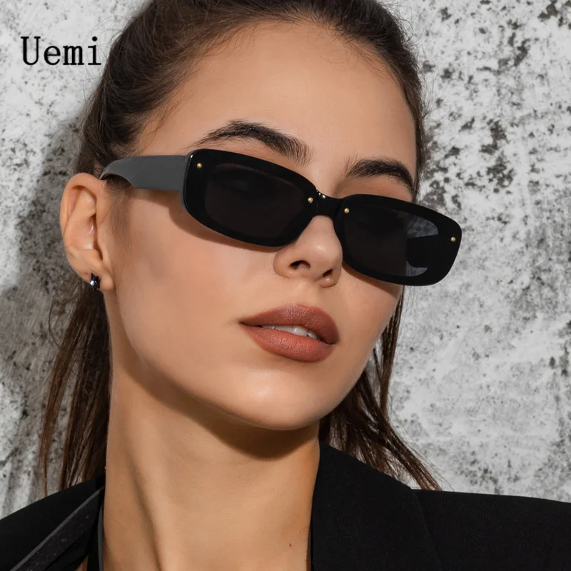

Fashion Retro Square Sunglasses For Women Men Small Candy Rectangle Frame Sun Glasses Luxury Rivet Decoration Shades UV400 Eyewe