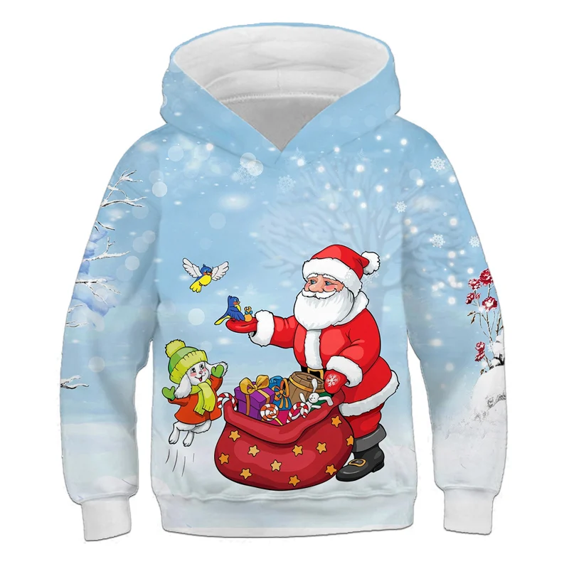

2021 Fashion Merry Christmas Children's Hoodie Clothes Boys Girls Clothing Sweaters Children's Clothing Sweatshirt Pullovers