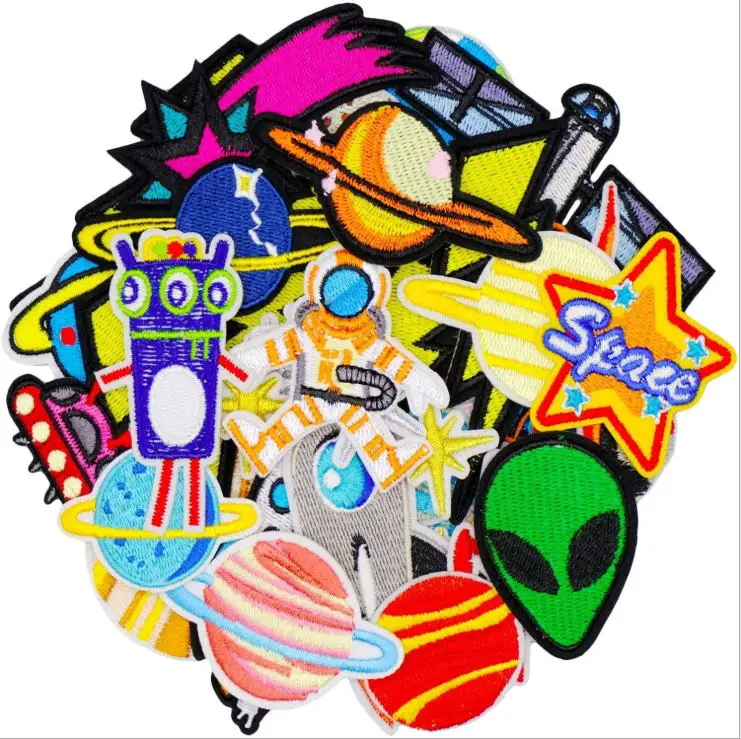 

36 pcs/Pack H Mixed Embroidered Patches Iron On Cartoon Motif Applique Fashion Fabric Clothing Hat Bag Shoe Decor Repair