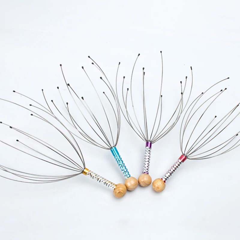 

1PC Octopus Head Scalp Relaxation Massage Pain Relief Body Massager Stress Release Relaxing Claw Metal Massager Device Unisex