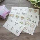 10 листов гирлянды, цветочные листья, бумага ручной работы thank you, упаковочная бумага, наклейка для конфет, печенья, подарка сделай сам, этикетка для выпечки, декоративная бирка