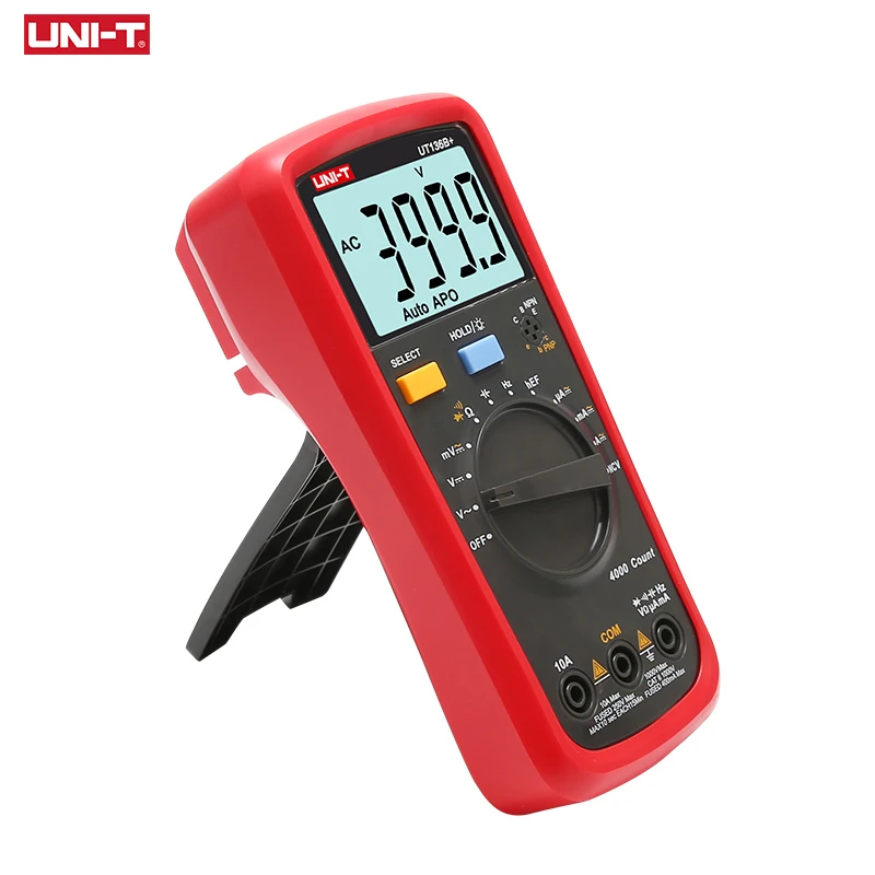 UNI-T UT136B+ цифровой мультиметр с автоматическим диапазоном AC/DC 1000 В/10A DMM Ом Сопротивление емкости Частота Диод тестер