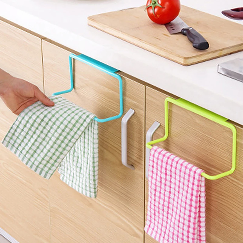

New Hanging Holder Towel Rack Multifunction Cabinet Door Back Kitchen Accessories Home Storage Bathroom Furniture toallero
