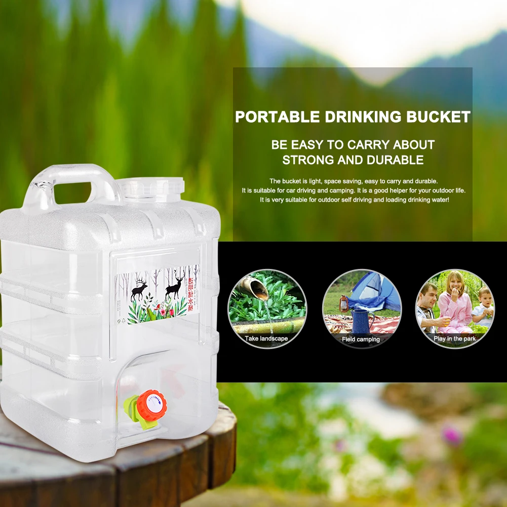 

Hiking Picnic Camping Water Tank Outdoor Portable Water Container with Faucet Food Grade Car Water Tank Container