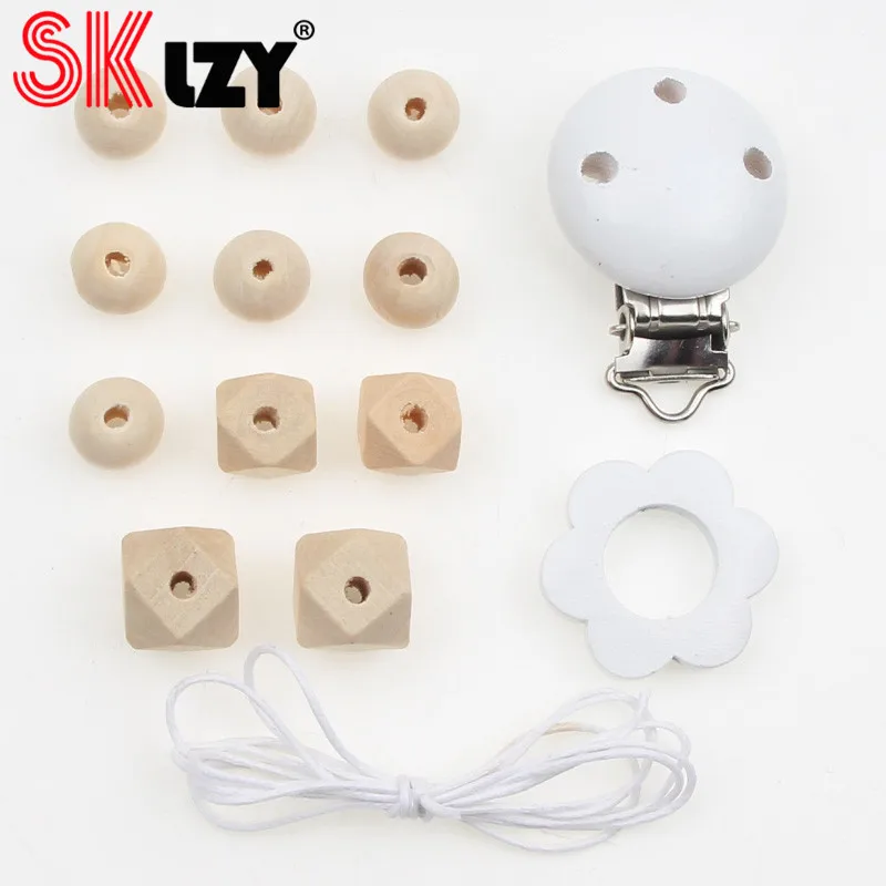 9 цветов зажим для соски деревянные бусины металлический сделай сам детский