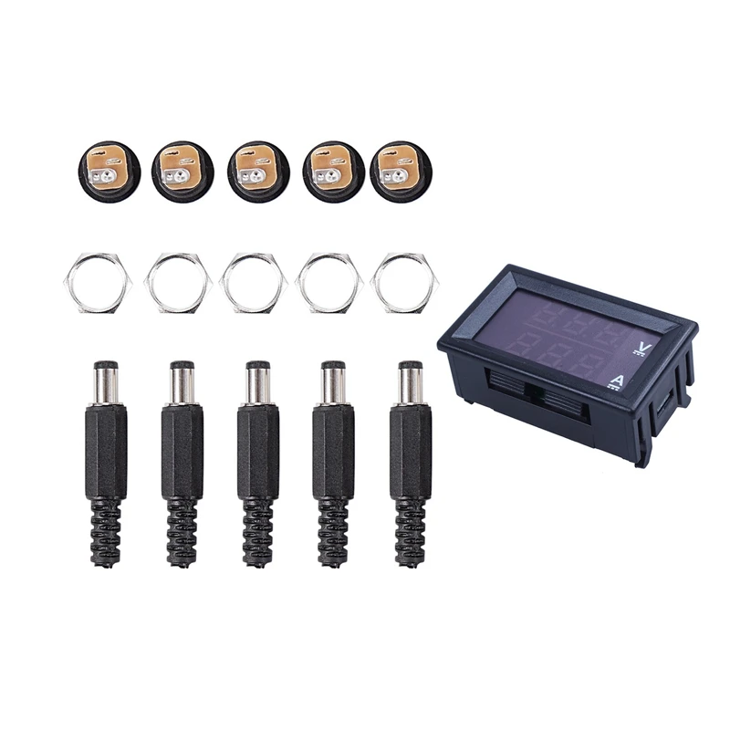 

11 шт. аксессуары: 10 шт. гнездовой разъем постоянного тока + гнездовой разъем и 1 шт. двойной дисплей постоянного тока, цифровая головка измери...