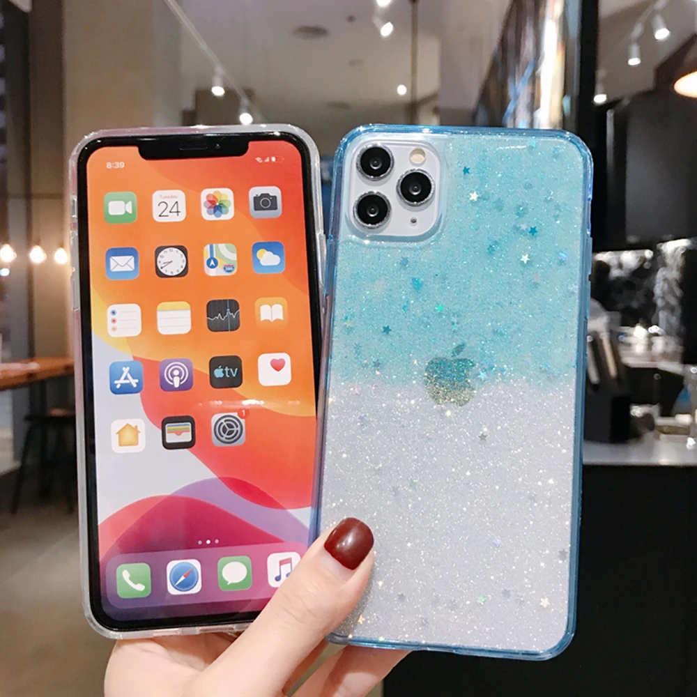 Роскошный блестящий чехол для телефона Apple iPhone X XR XS 11 Pro Max 8 7 6S 6 Plus мягкий