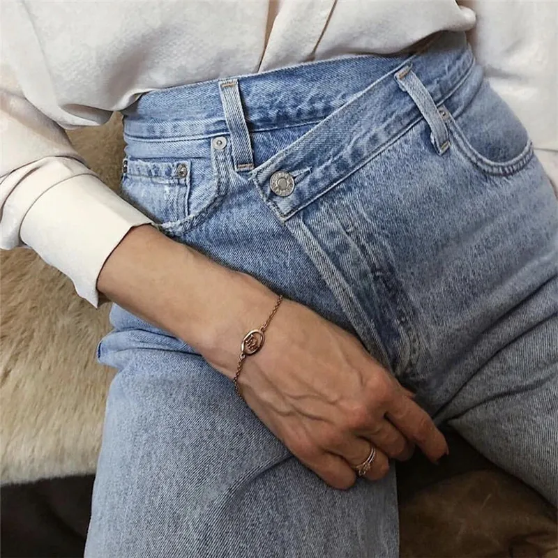 Женские рваные джинсы с высокой талией винтажные Джинсы бойфренда широкими