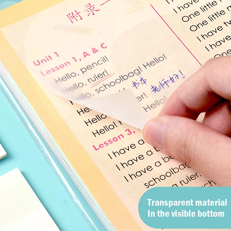 

50 Sheets Waterproof PET Transparent Sticky Note Memo pad Daily To Do List Paperlaria School Stationery Office Accessories