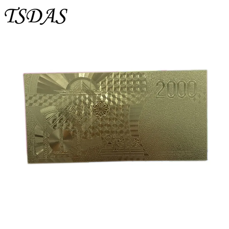 Античный Золотой лист ремесло Золотая фольга банкнота тиснением Италия 2000 лир