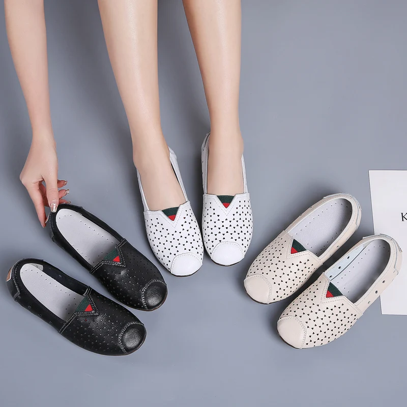 Новинка 2020 удобные женские балетки Повседневные слипоны офисные лоферы кожаные