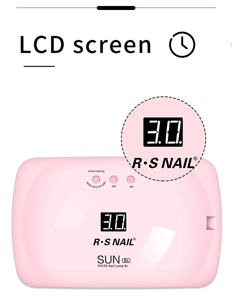 RS УФ-светодиодная лампа для сушки ногтей Гель-лак DIY Маникюрный Инструмент 48 Вт