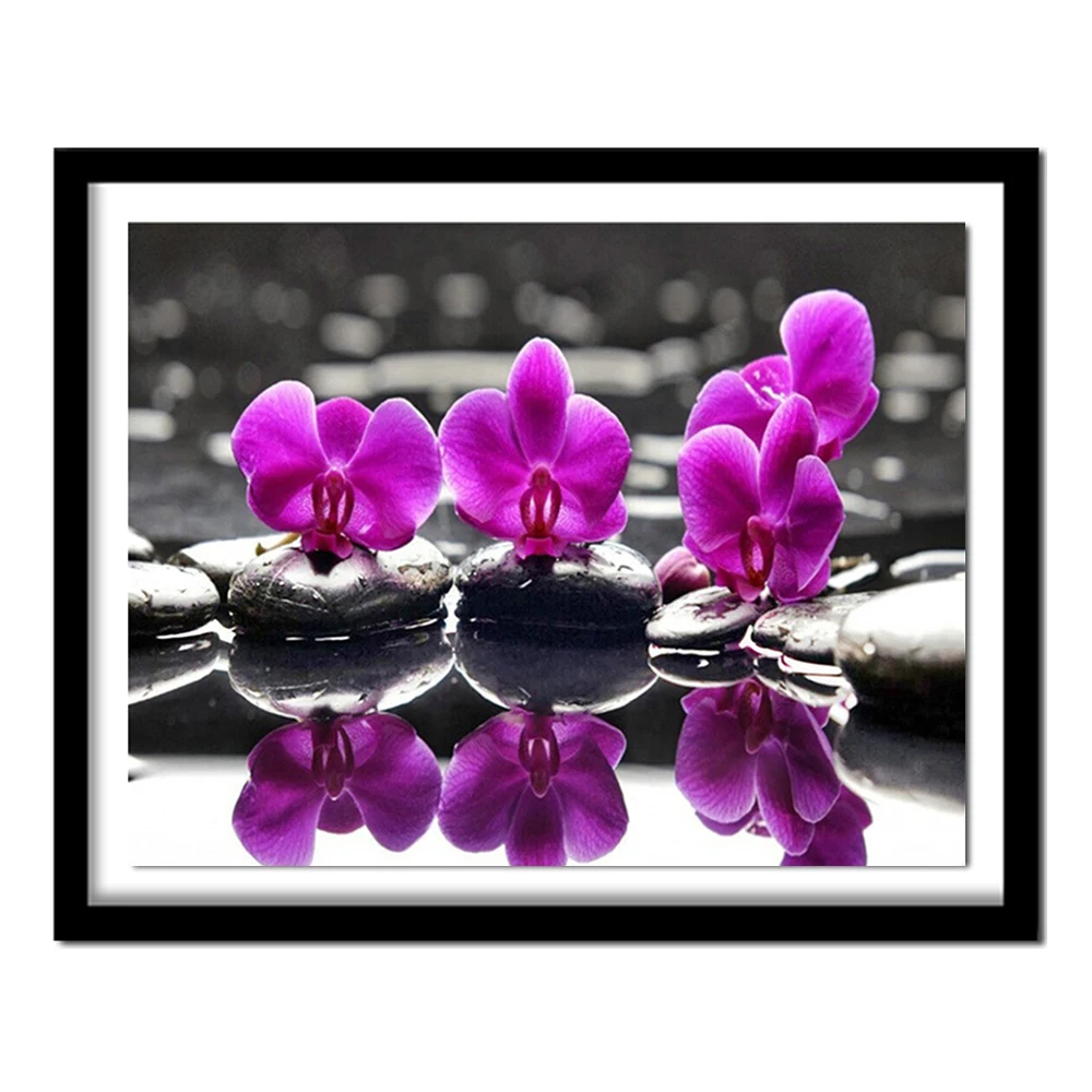 Алмазная мозаика 5D DIY картина &quotцветок в воде&quot вышивка крестиком горный