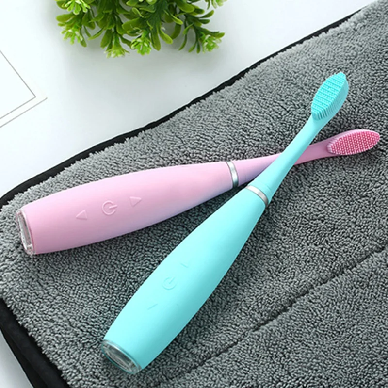 

Sonic Electric Toothbrush, Rechargeable Waterproof Silicone Toothbrush, High Frequency Vibration