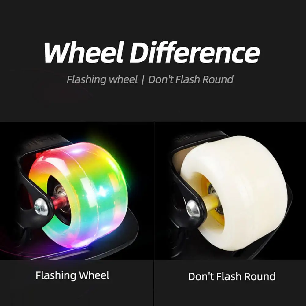 

1 Pair Portable Roller Road Drift Skates Anti-skid split skateboard high resilience PU wheels for road drifting and exercise