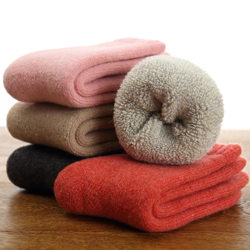 Calcetines gruesos de lana aut&eacute;ntica para beb&eacute;s, medias suaves y c&aacute;lidas para ni&ntilde;os de 0 a 7 a&ntilde;os, para Oto&ntilde;o e Invierno-1