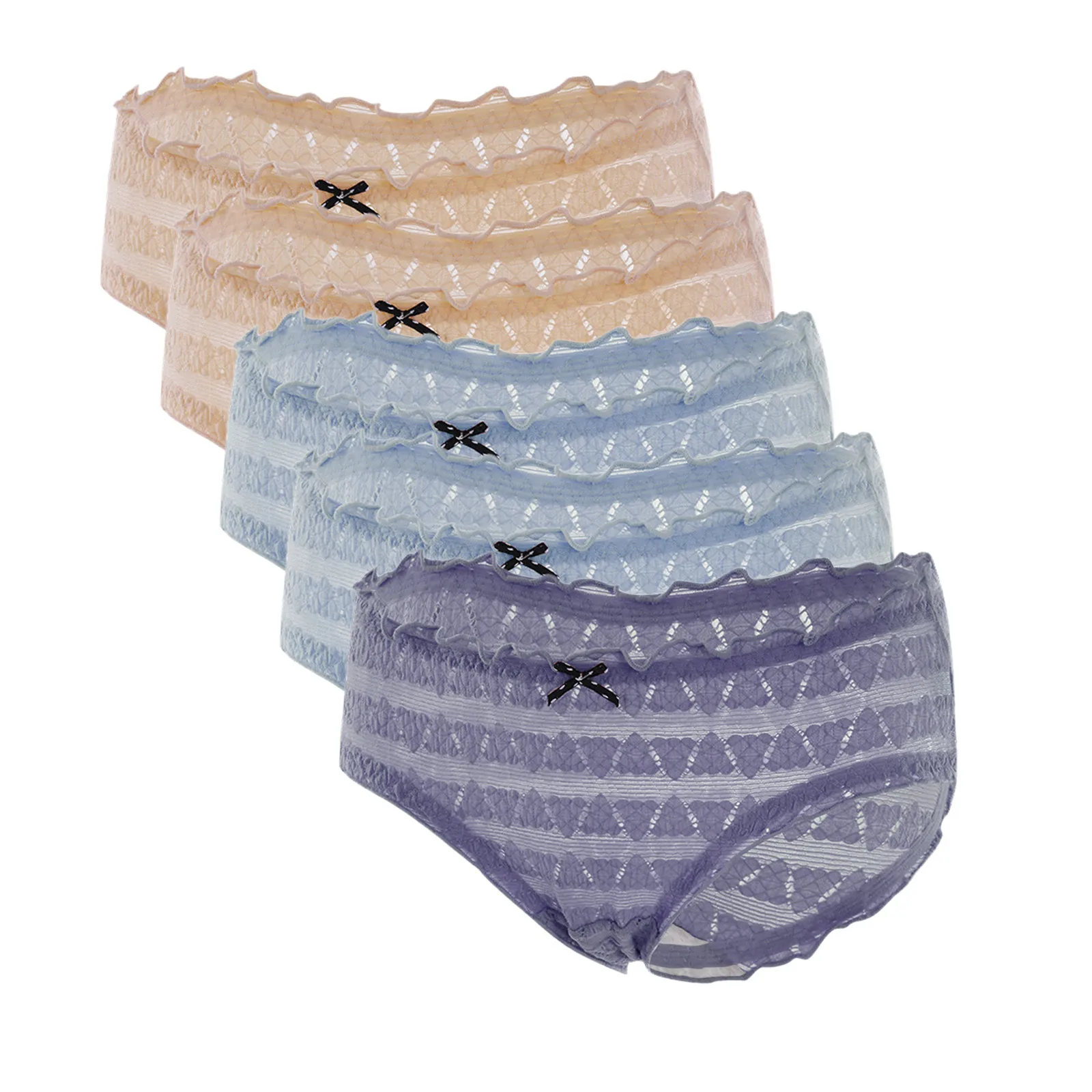 

5PCS Women Cotton Panties Sexy Lingerie Female Multicolor Soft Bowknot Underwear For Girls Ladies Underpants Briefs Female Panty
