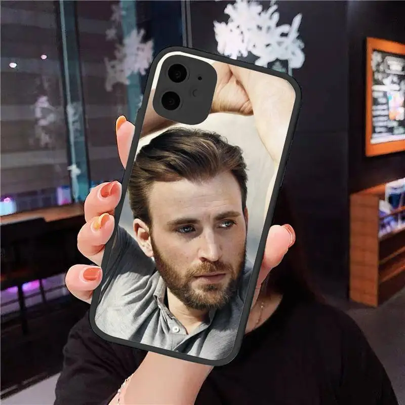

Chris Evans Phone Case For iphone 12 11 8 7 plus mini x xs xr pro max matte transparent cover
