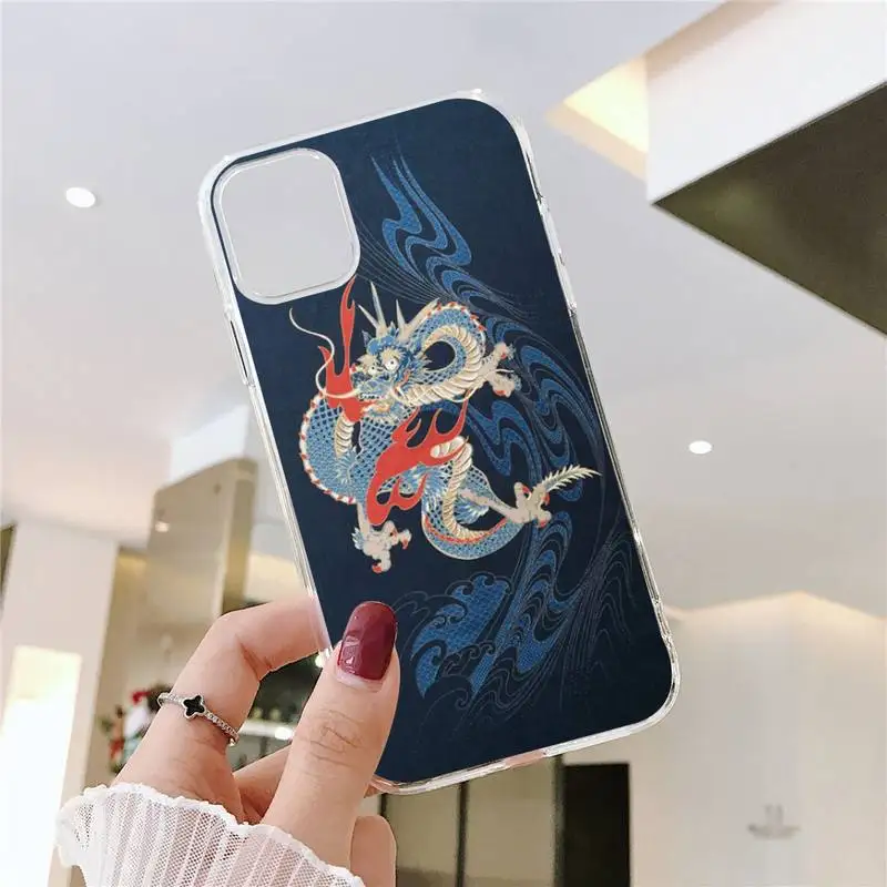 

Red Dragon Fashion Animal Phone Cases Transparent Clear for iPhone 11 12 mini pro XS MAX 8 7 6 6S Plus X 5S SE XR 2020