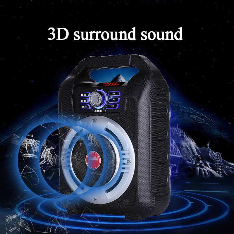 S38 Большой Мощный Bluetooth аудио тяжелый сабвуфер U диск вечерние аудио 5,25 дюймов портативный открытый динамик музыкальный плеер Поддержка FM TF
