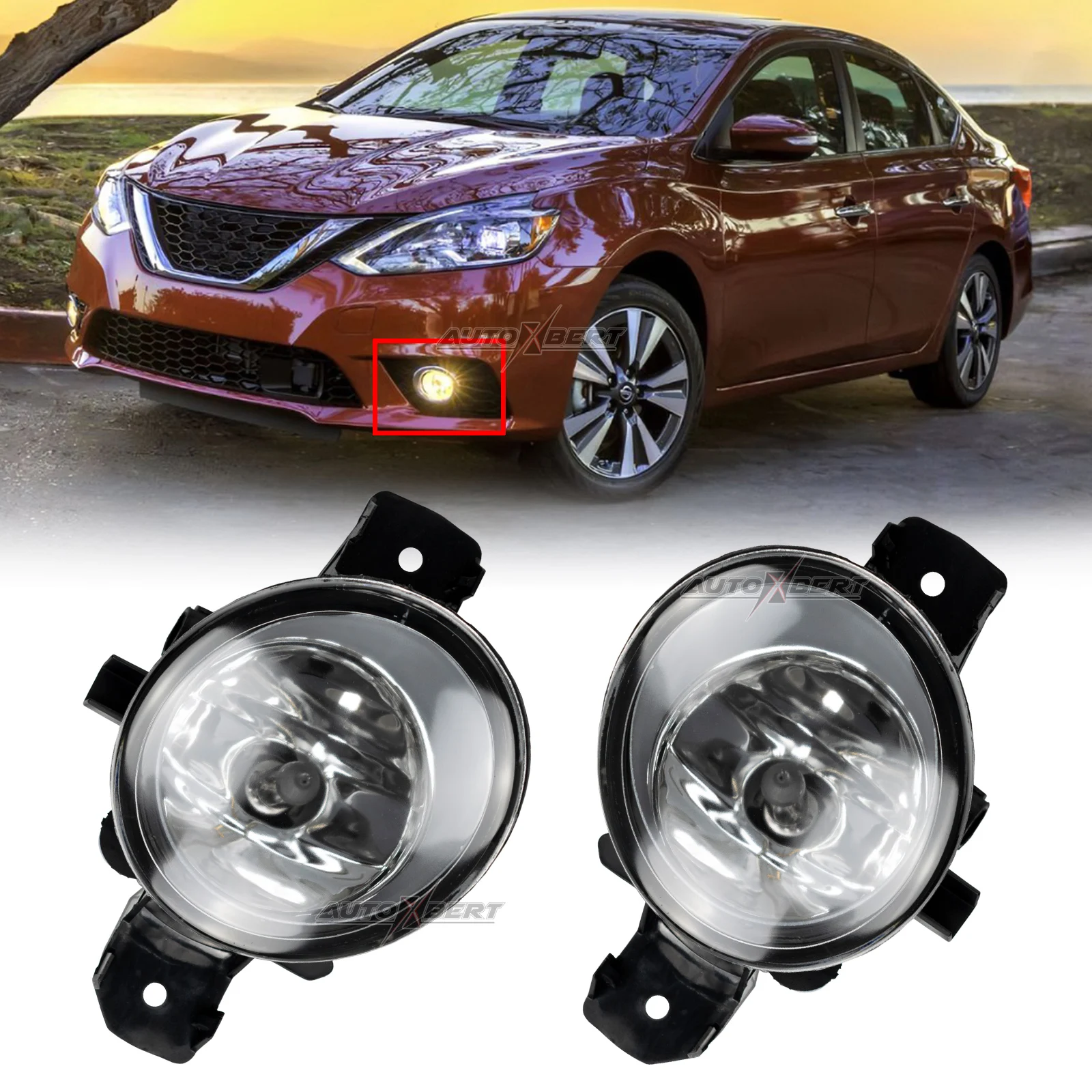 

2x 55W 12V H11 Halogen Front Fog Light Assembly For Nissan X-Trail Qashqai Primera Versa Urvan Maxima Altima Almera Platina Fuga