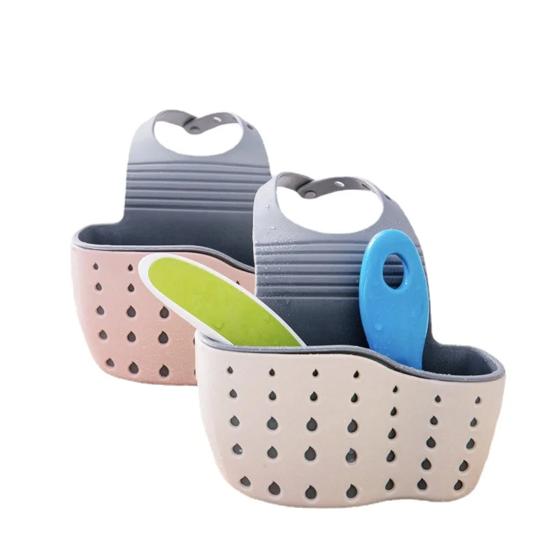 

1Pcs Kitchen Accessories Utensils Organizer Adjustable Snap Sink Soap Sponge Holder Kitchen Hanging Drain Basket Kitchen Gadgets