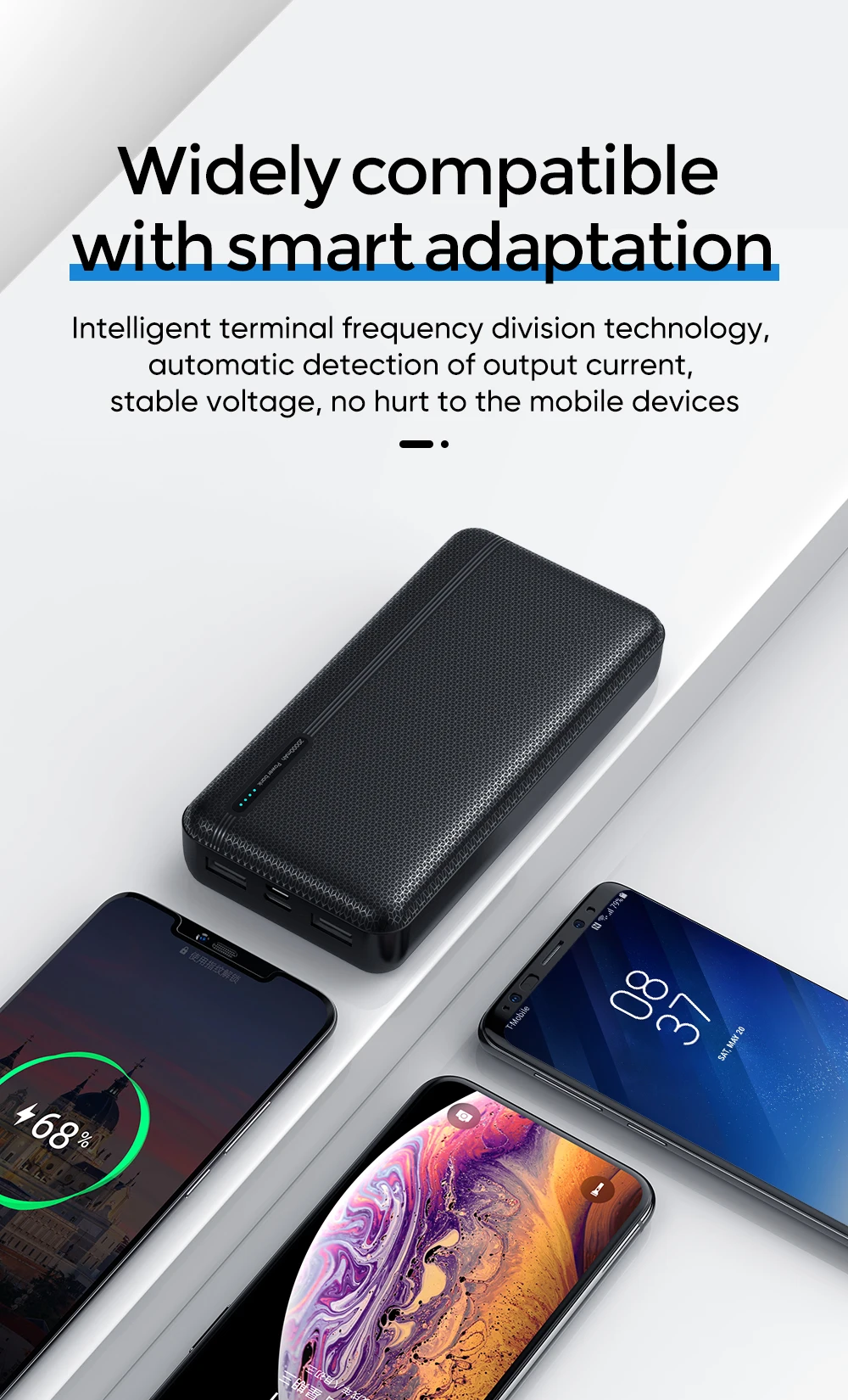Joyroom внешний аккумулятор 20000 мАч 2 USB внешний аккумулятор 10000 мАч Mico type-c внешний аккумулятор портативное зарядное устройство Внешний аккумулятор