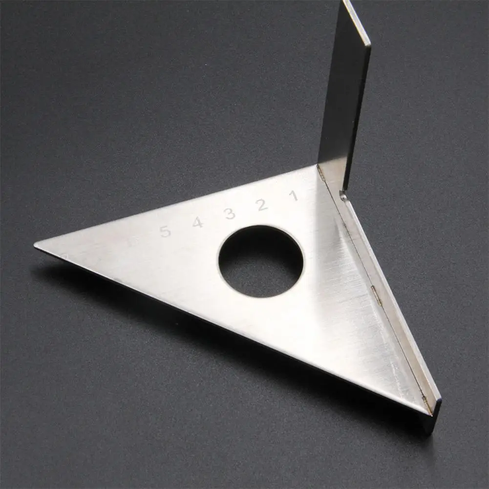 

Triangular Measuring Ruler Stainless Steel Line Positioning Scriber Tool DIY 45 Degrees Triangle Square T Woodworking Supplies