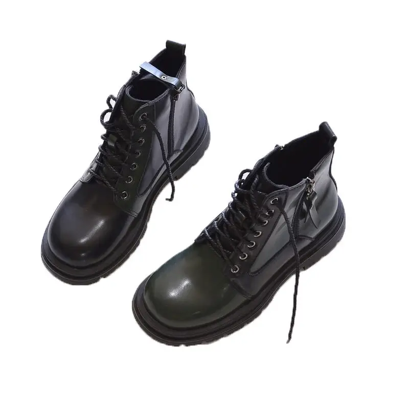 

Winter plus velvet Martin boots short round head ladies leather boots short boots snow boots PU women boots