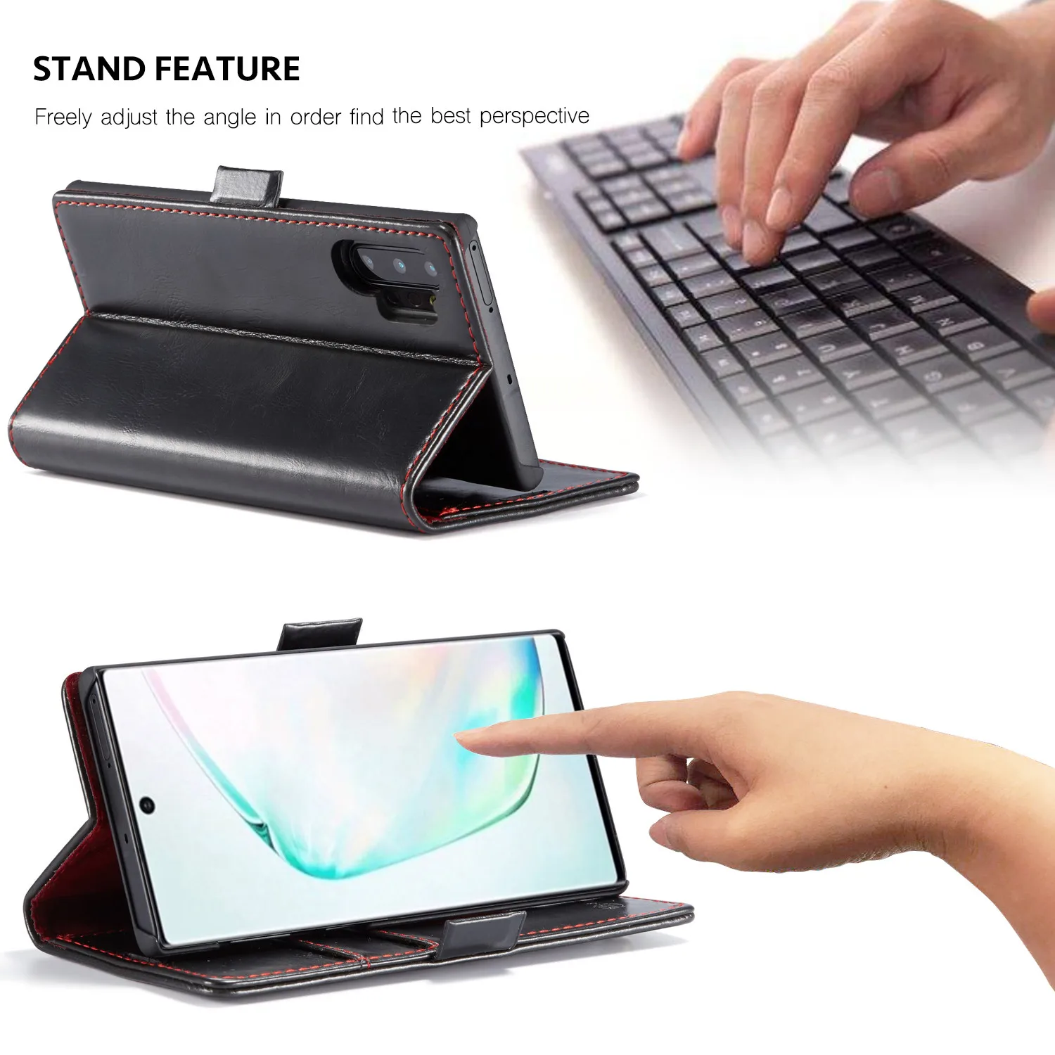 CaseMe Retro Purse Leather Case for Samsung Galaxy Note 10 Plus 4G 5G Magneti Card Holder Wallet Cover note 8 Note9 | Мобильные