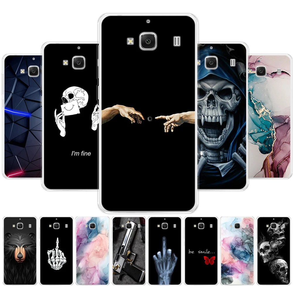 

Case For xiaomi Redmi 2 Redmi2 Cool Design silicon Cover Case For xiaomi Hongmi Redmi 2 Hongmi2 Phone back Cases marble flower