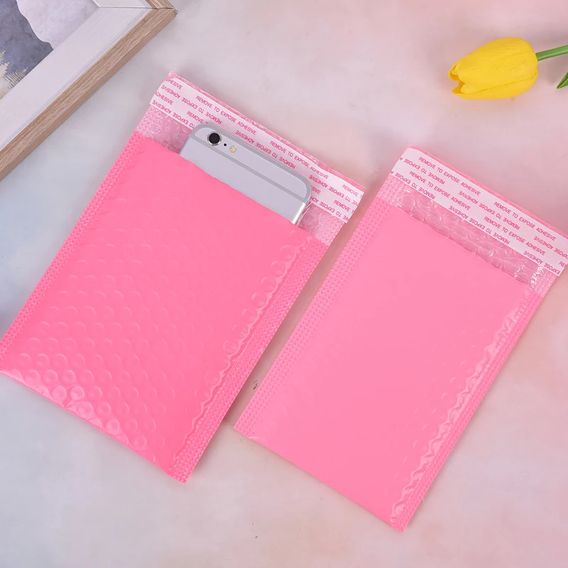 

10pcs /Lot pink Paper Bubble Padded Mailers Envelopes Gift Bag Bubble Mailing Envelope Bag Packaging Shipping Bags Mailer Bags