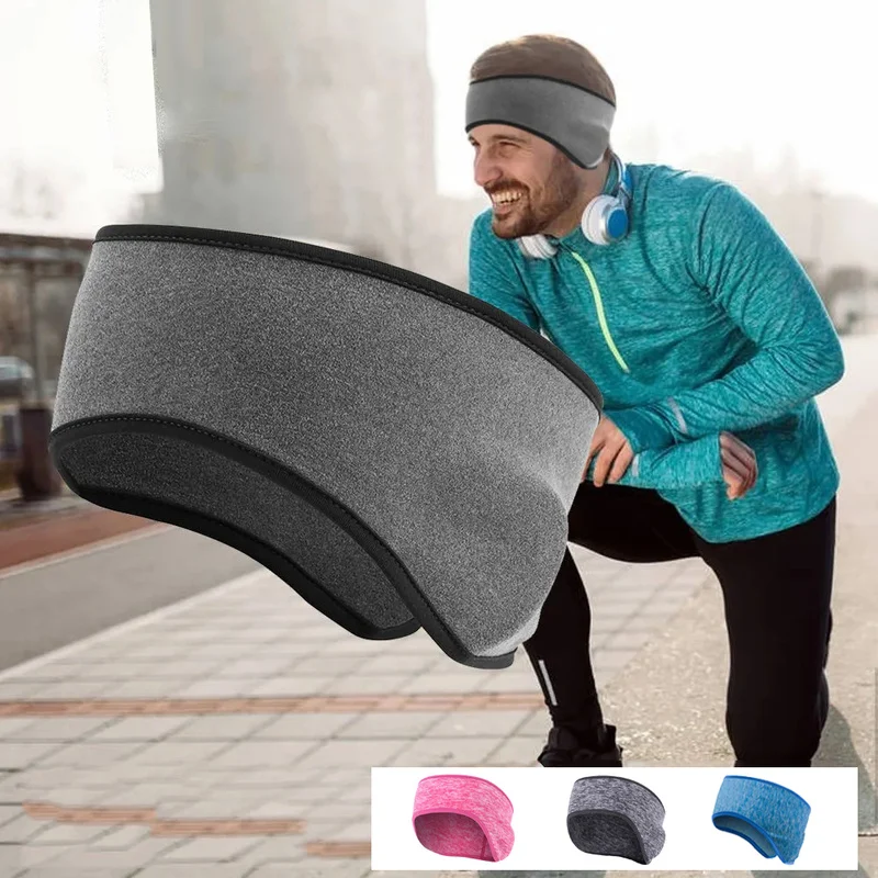 

Windproof Headband Sports Fleece Warm Yoga Hair Band Sports Gym Sweatband Running Headband Ear Protection Sport Headband Men